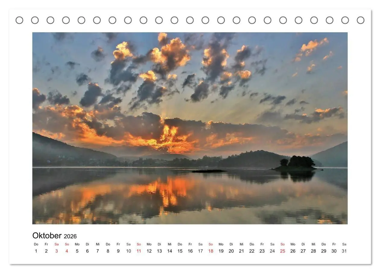 Bild: 9783516126662 | Morgens am Edersee (Tischkalender 2026 DIN A5 quer), CALVENDO...