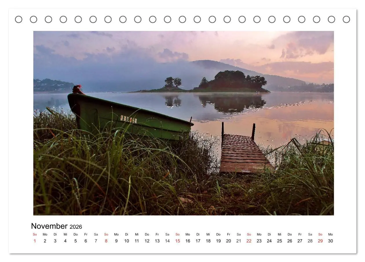 Bild: 9783516126662 | Morgens am Edersee (Tischkalender 2026 DIN A5 quer), CALVENDO...