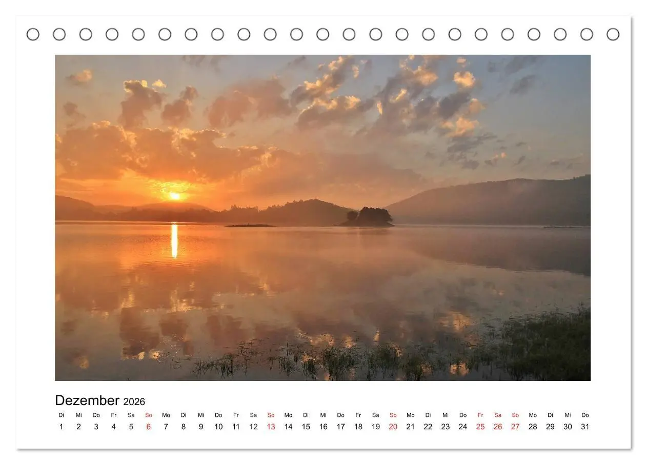 Bild: 9783516126662 | Morgens am Edersee (Tischkalender 2026 DIN A5 quer), CALVENDO...