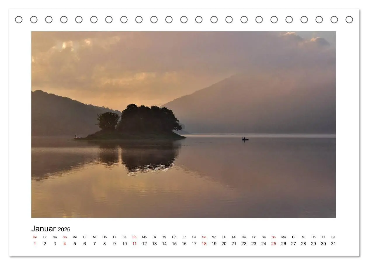 Bild: 9783516126662 | Morgens am Edersee (Tischkalender 2026 DIN A5 quer), CALVENDO...