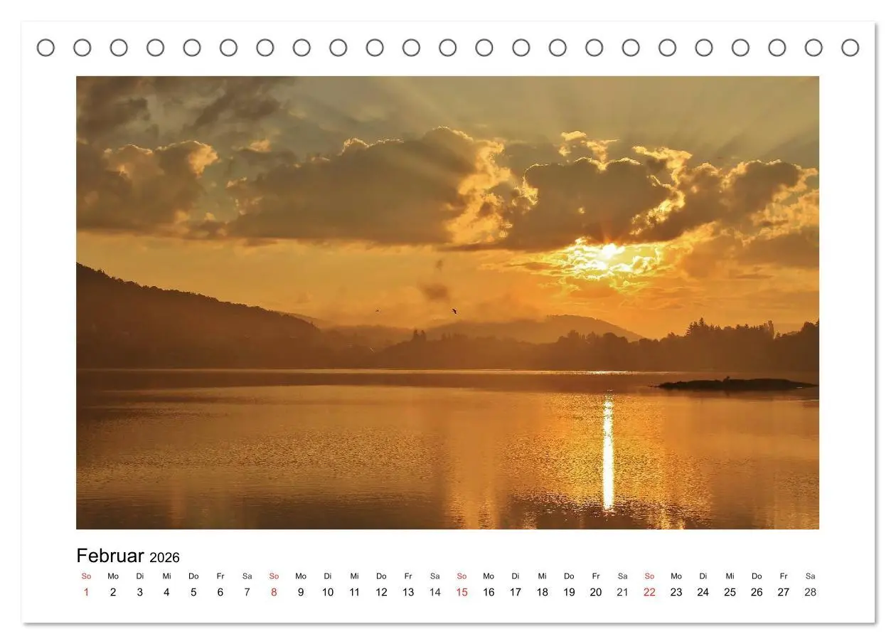 Bild: 9783516126662 | Morgens am Edersee (Tischkalender 2026 DIN A5 quer), CALVENDO...