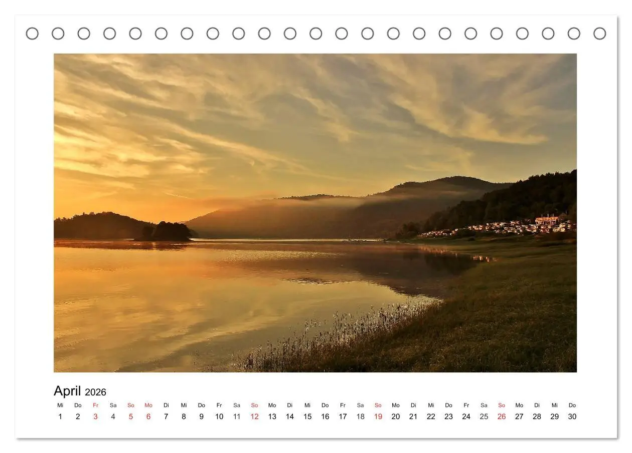 Bild: 9783516126662 | Morgens am Edersee (Tischkalender 2026 DIN A5 quer), CALVENDO...