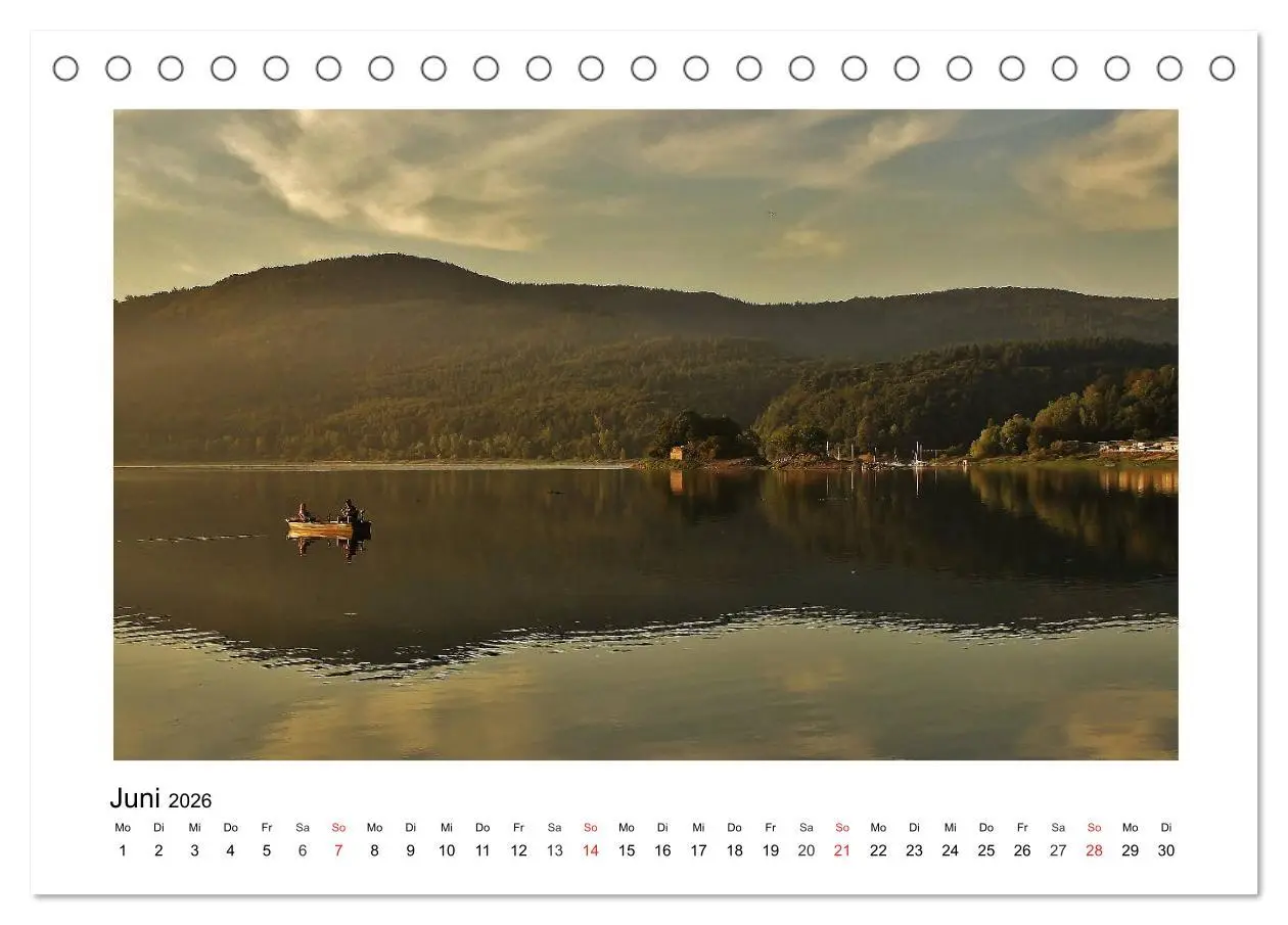 Bild: 9783516126662 | Morgens am Edersee (Tischkalender 2026 DIN A5 quer), CALVENDO...
