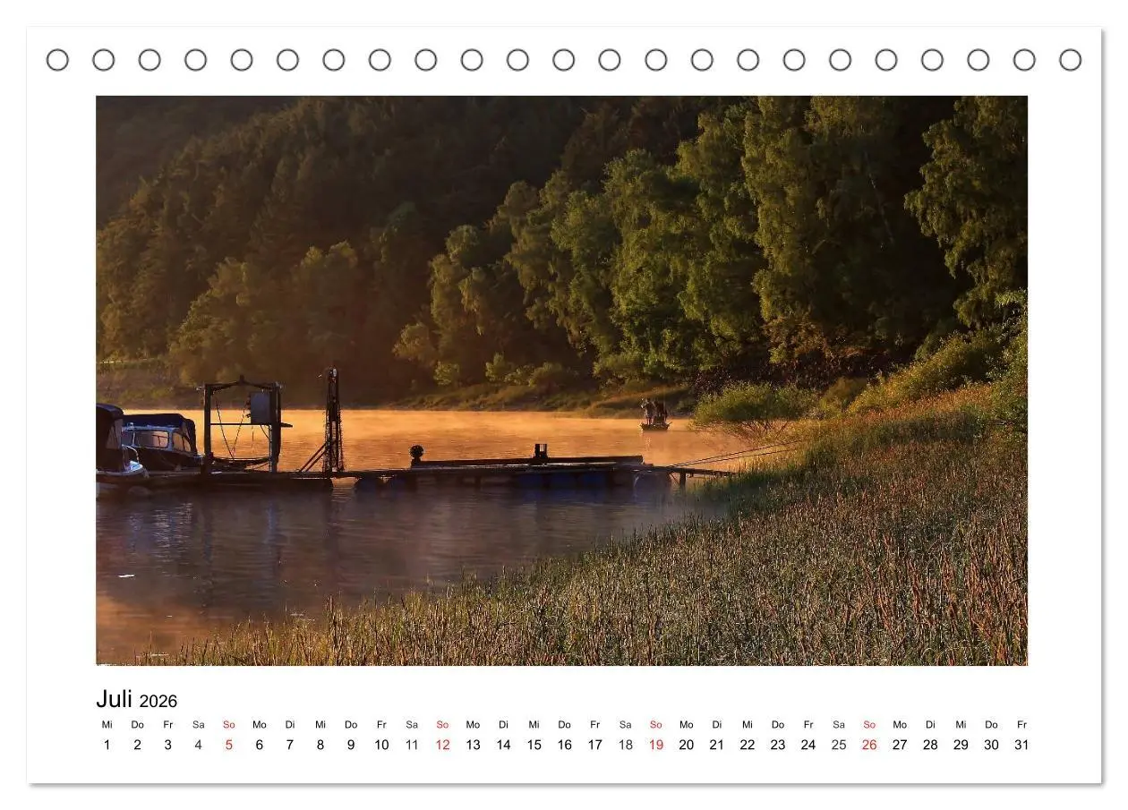 Bild: 9783516126662 | Morgens am Edersee (Tischkalender 2026 DIN A5 quer), CALVENDO...