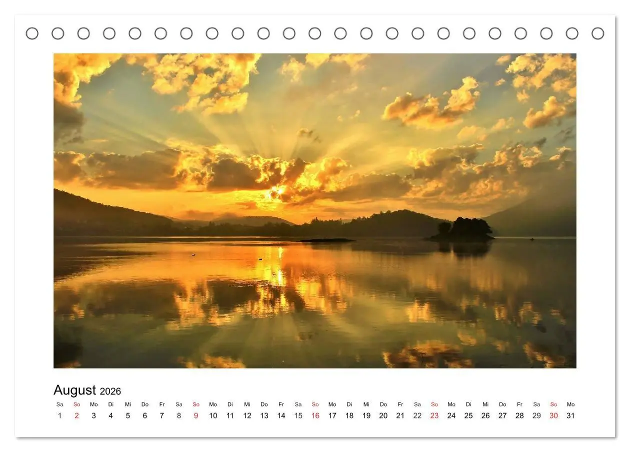 Bild: 9783516126662 | Morgens am Edersee (Tischkalender 2026 DIN A5 quer), CALVENDO...