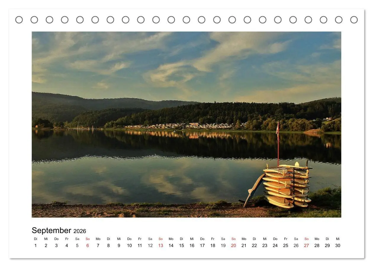 Bild: 9783516126662 | Morgens am Edersee (Tischkalender 2026 DIN A5 quer), CALVENDO...