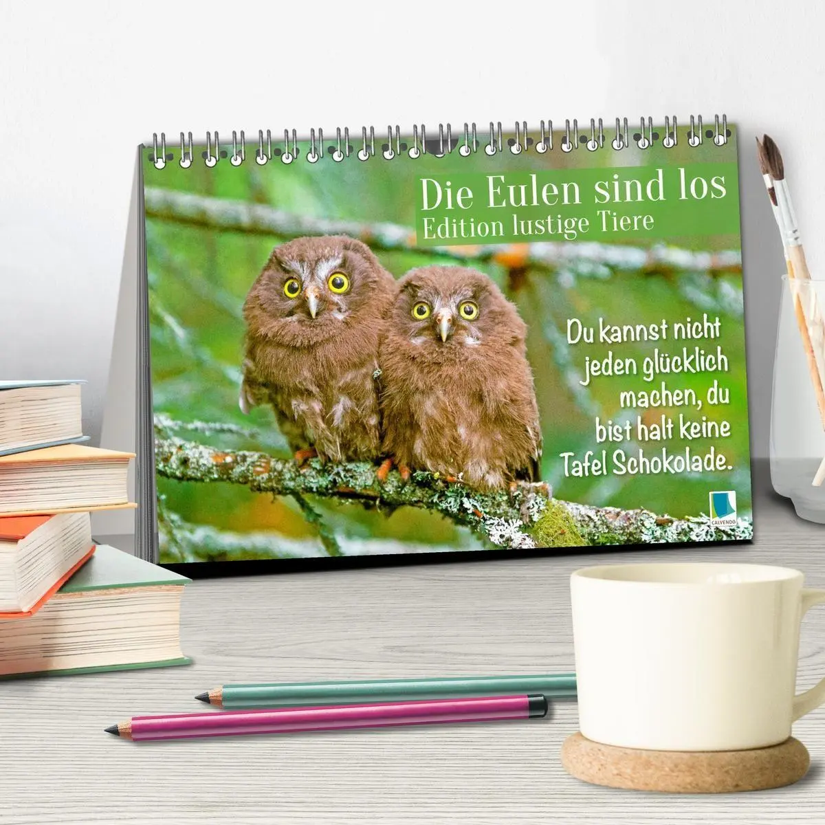 Bild: 9783516986662 | Die Eulen sind los: Edition lustige Tiere (Tischkalender 2027 DIN...