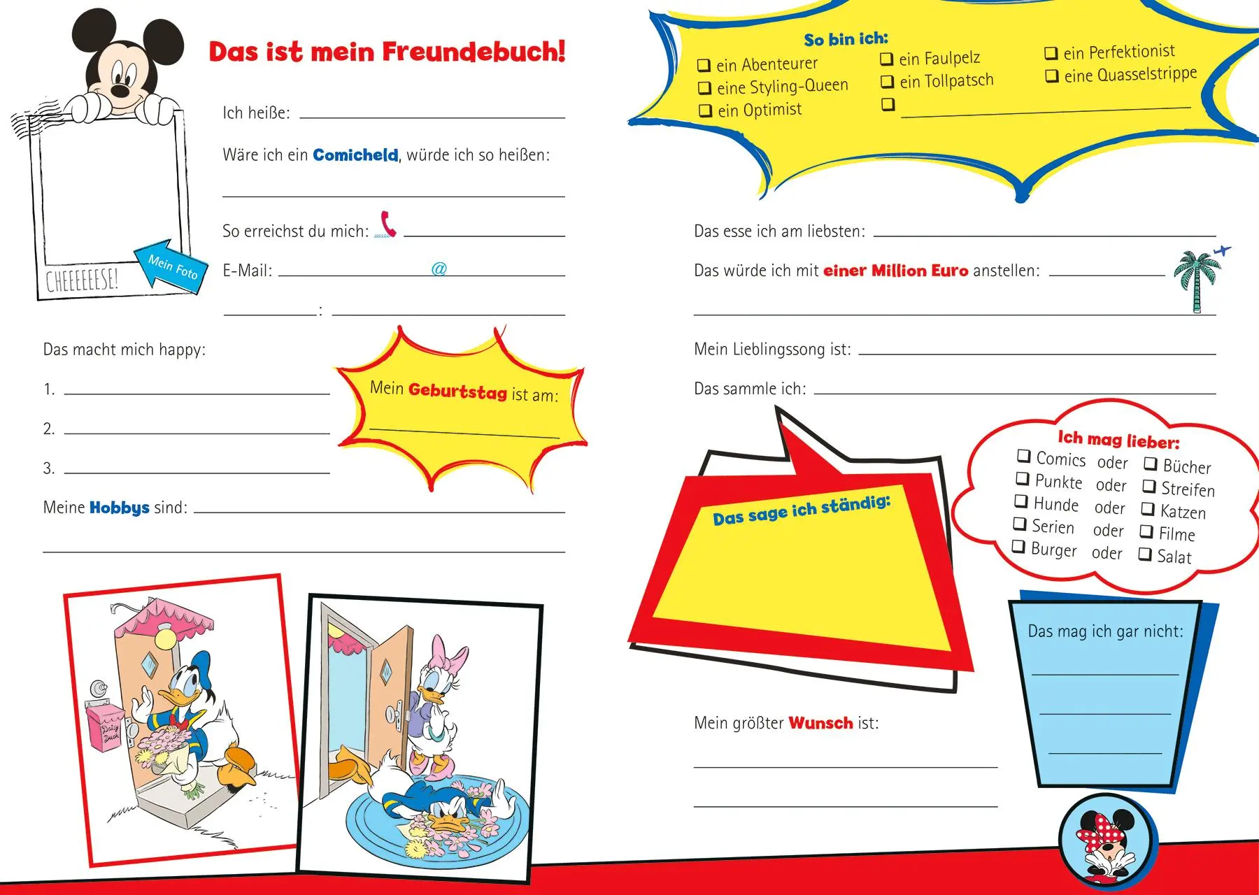Bild: 9783833236662 | Disney Micky Maus &amp; Freunde: Freundebuch | Panini | Buch | 72 S.