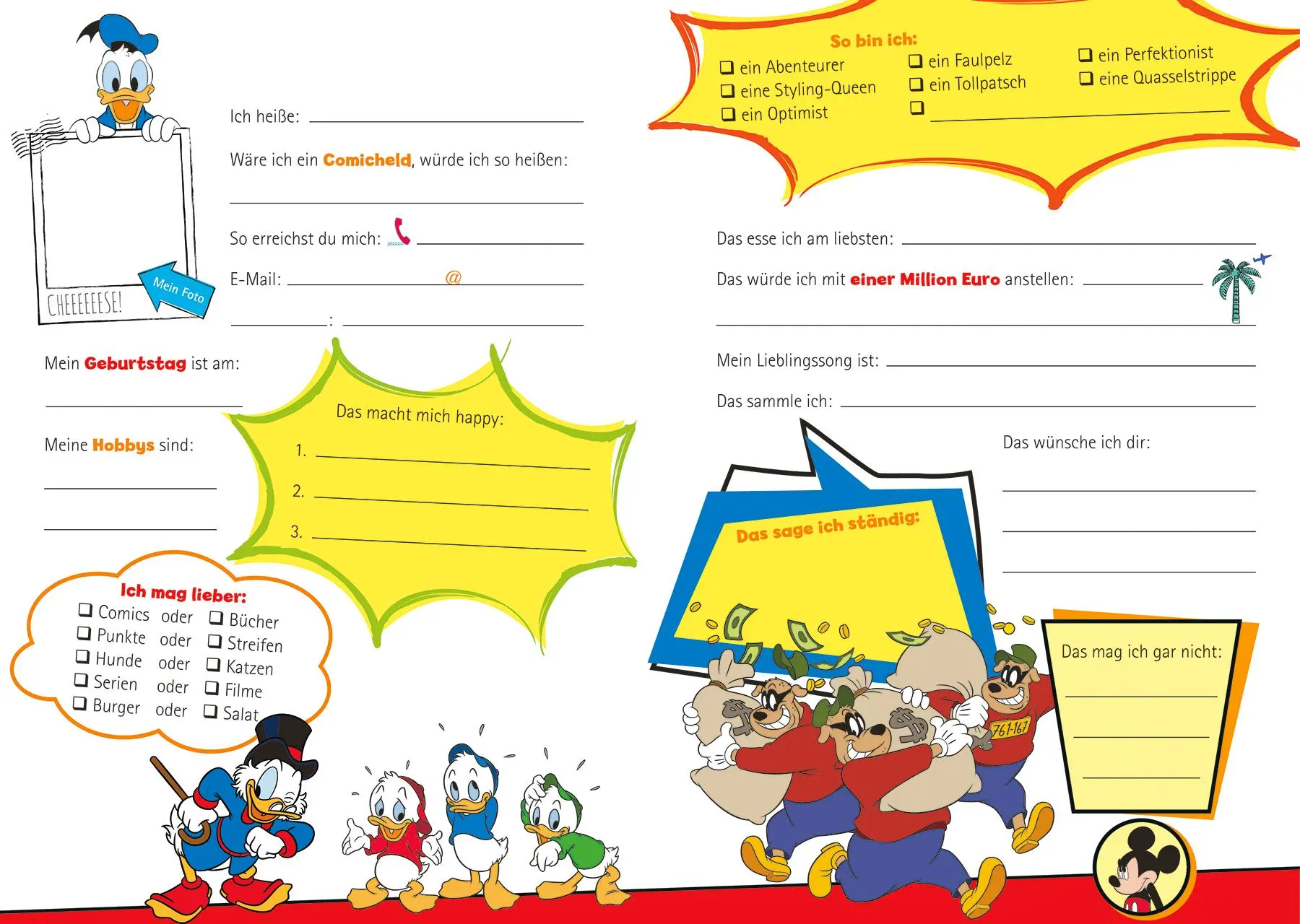 Bild: 9783833236662 | Disney Micky Maus &amp; Freunde: Freundebuch | Panini | Buch | 72 S.
