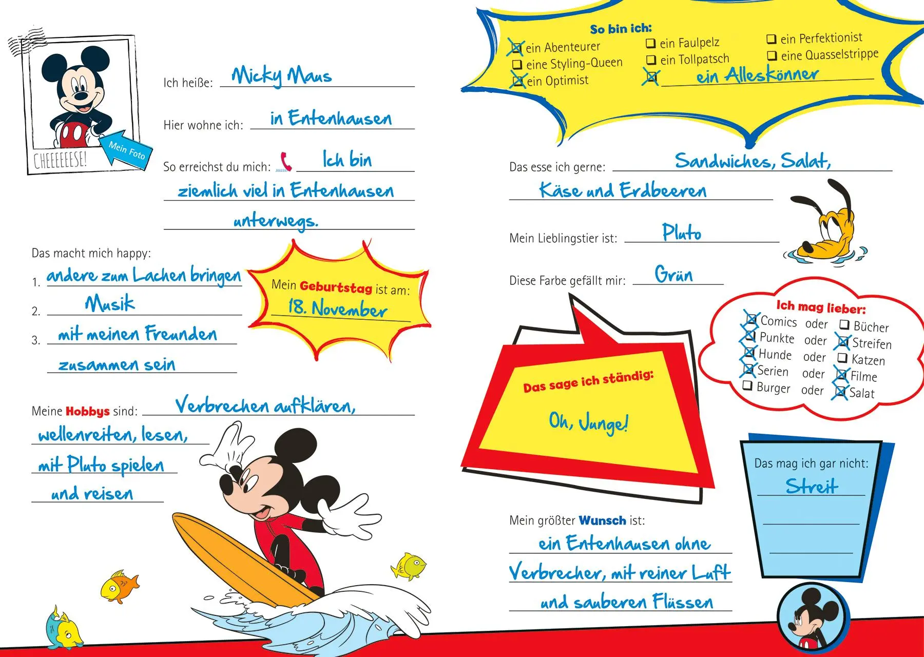 Bild: 9783833236662 | Disney Micky Maus &amp; Freunde: Freundebuch | Panini | Buch | 72 S.
