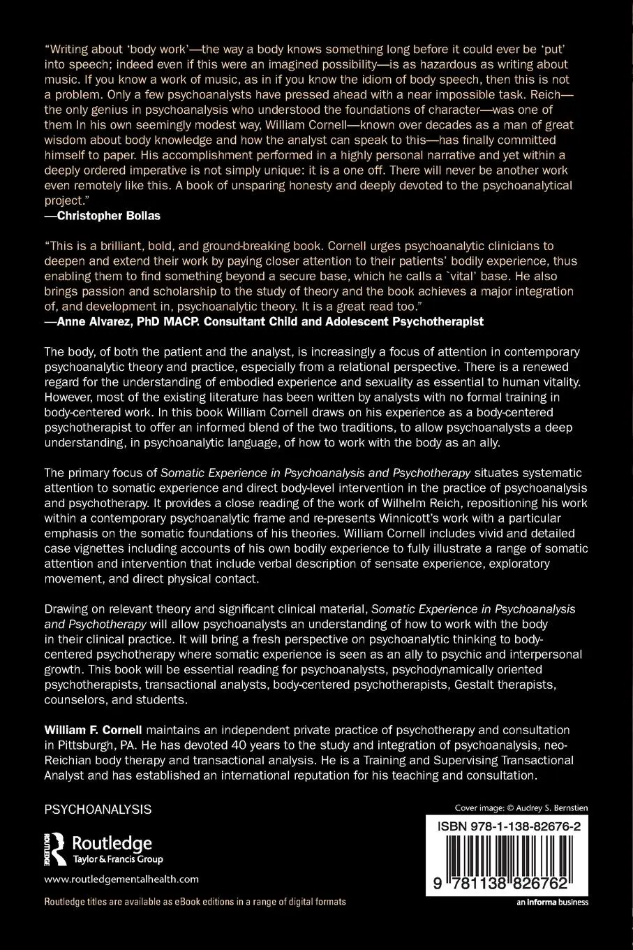 Rückseite: 9781138826762 | Somatic Experience in Psychoanalysis and Psychotherapy | Cornell