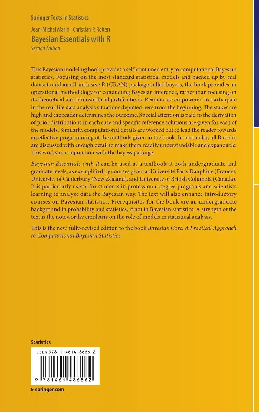 Rückseite: 9781461486862 | Bayesian Essentials with R | Christian P. Robert (u. a.) | Buch | xiv