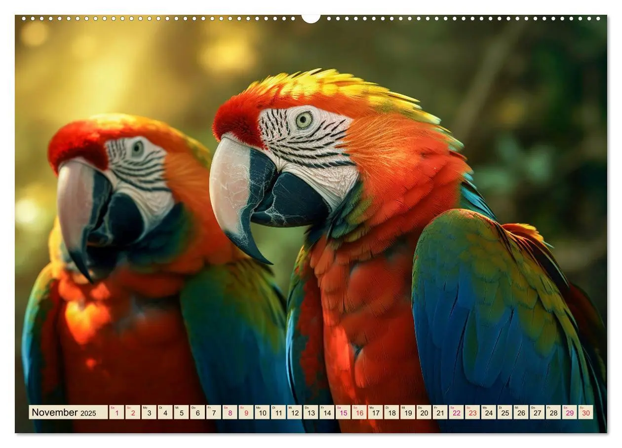 Bild: 9783383906862 | Papageien - Ara (Wandkalender 2025 DIN A2 quer), CALVENDO...