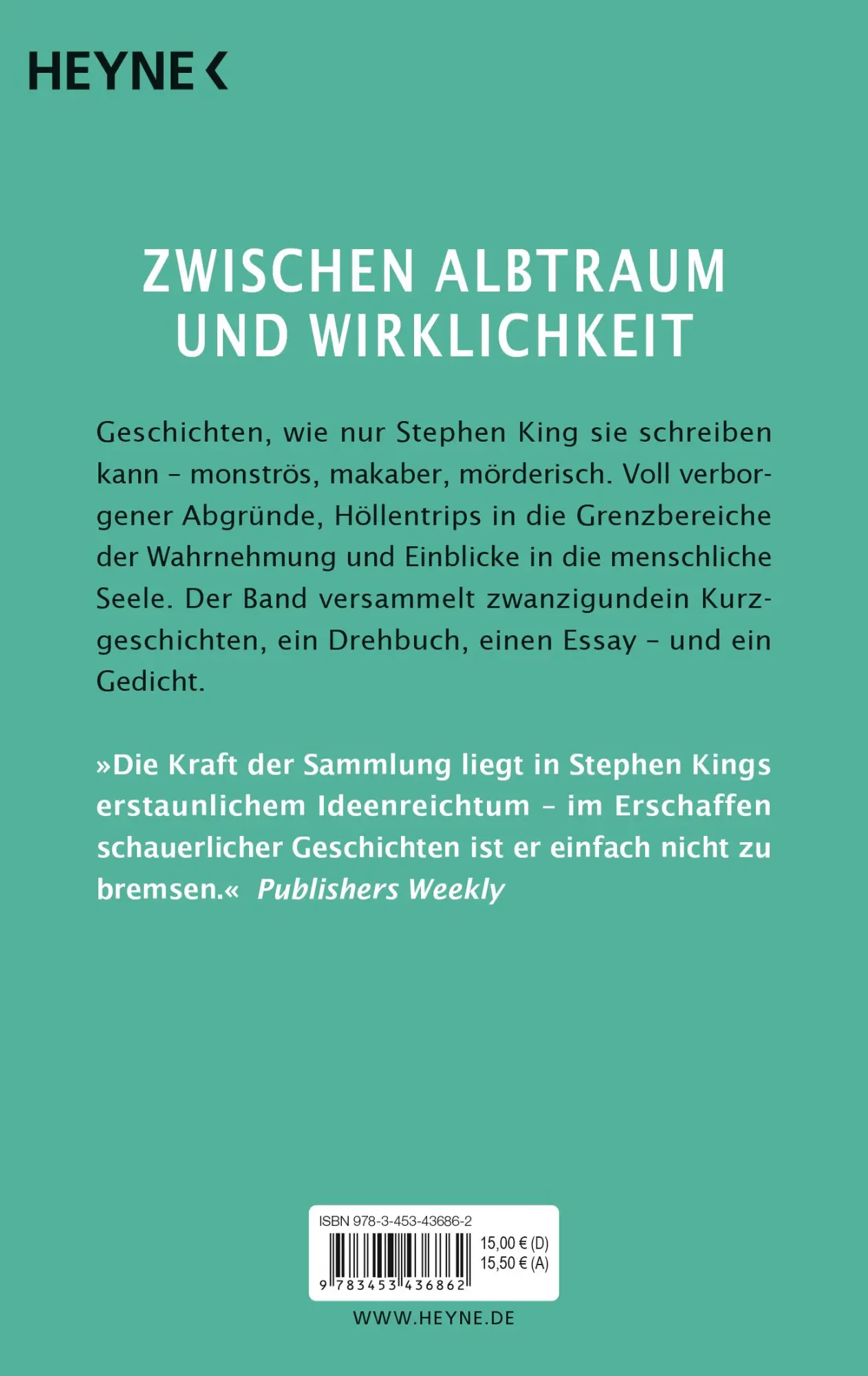Bild: 9783453436862 | Albträume | Nightmares and Dreamscapes | Stephen King | Taschenbuch