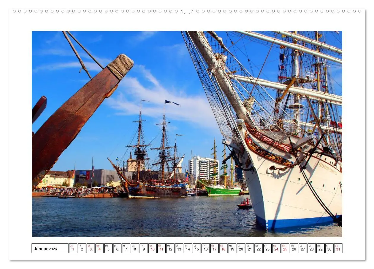 Bild: 9783516036862 | Windjammer - Bremerhaven (Wandkalender 2026 DIN A2 quer), CALVENDO...