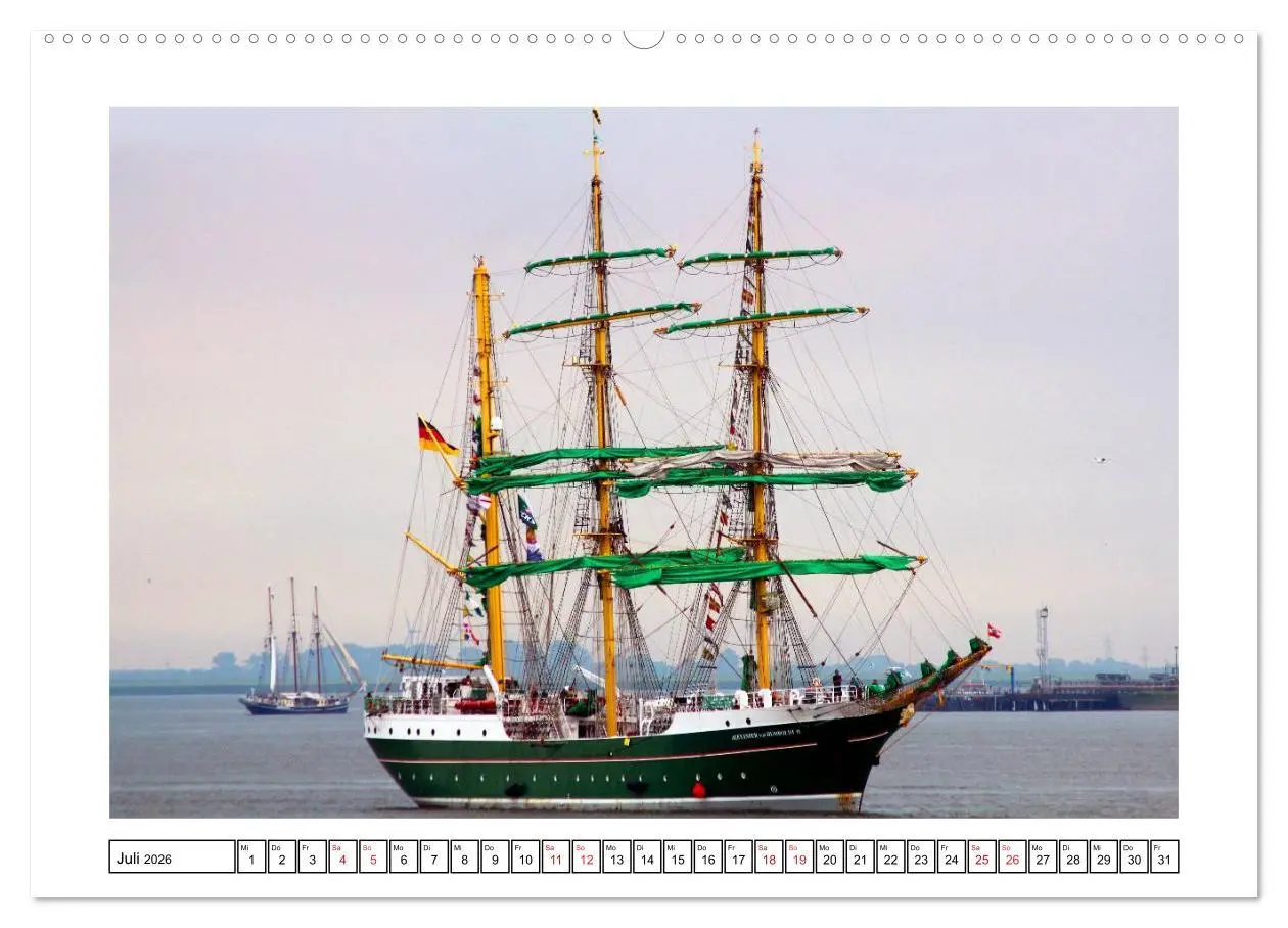 Bild: 9783516036862 | Windjammer - Bremerhaven (Wandkalender 2026 DIN A2 quer), CALVENDO...