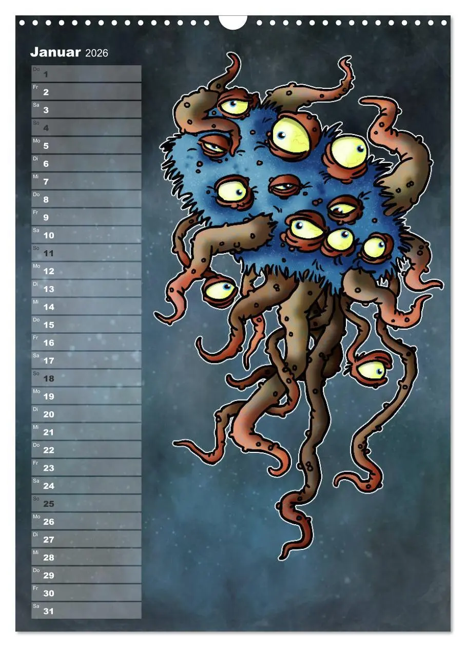 Bild: 9783516416862 | Bestiarium Vladi Krafft (Wandkalender 2026 DIN A3 hoch), CALVENDO...