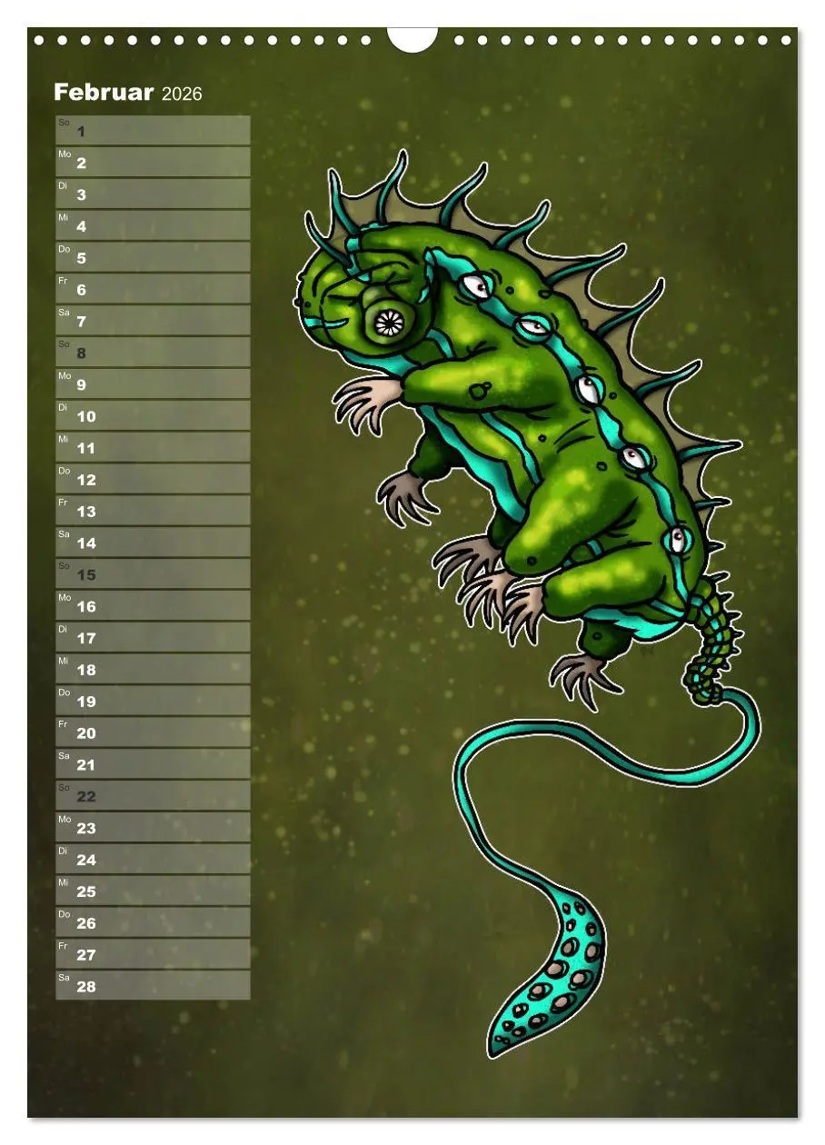 Bild: 9783516416862 | Bestiarium Vladi Krafft (Wandkalender 2026 DIN A3 hoch), CALVENDO...
