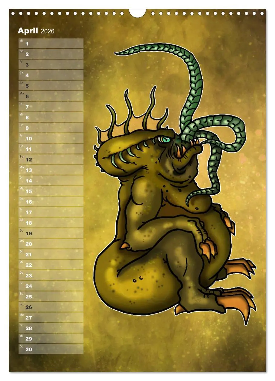 Bild: 9783516416862 | Bestiarium Vladi Krafft (Wandkalender 2026 DIN A3 hoch), CALVENDO...