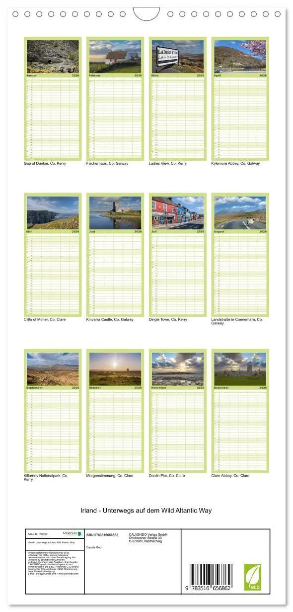 Bild: 9783516656862 | Familienplaner 2026 - Irland - Unterwegs auf dem Wild Altantic Way...
