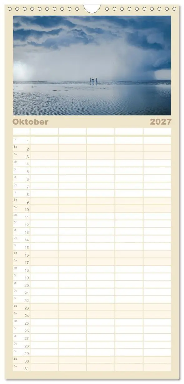 Bild: 9783594326862 | Familienplaner 2027 - Moin Spiekeroog mit 5 Spalten (Wandkalender,...