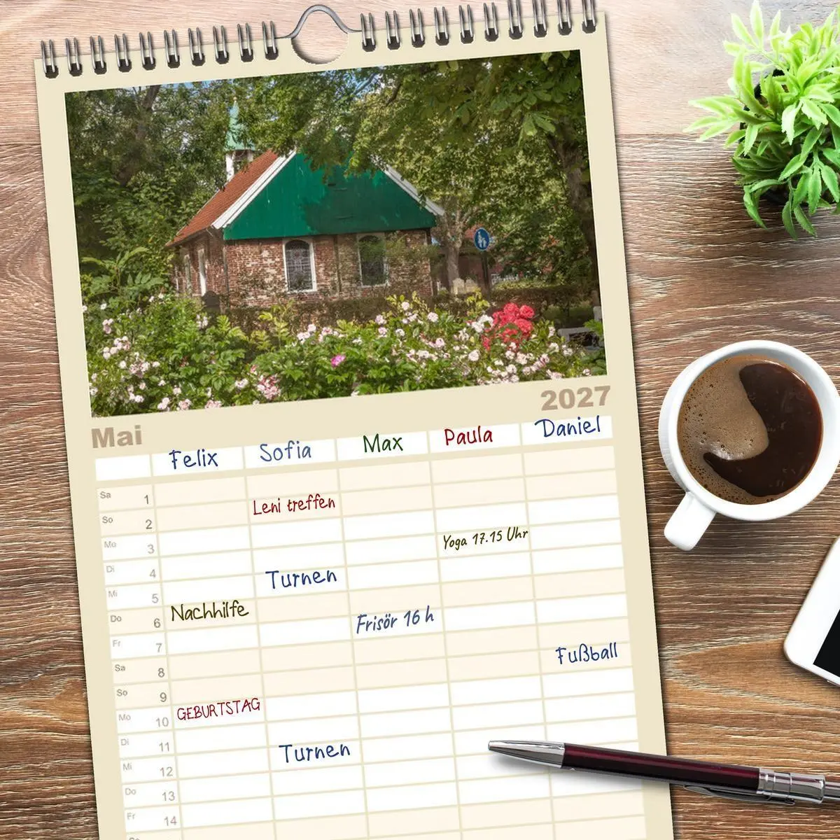 Bild: 9783594326862 | Familienplaner 2027 - Moin Spiekeroog mit 5 Spalten (Wandkalender,...