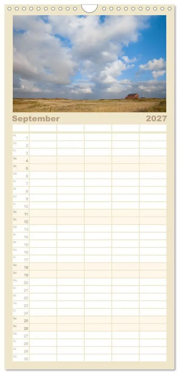 Bild: 9783594326862 | Familienplaner 2027 - Moin Spiekeroog mit 5 Spalten (Wandkalender,...