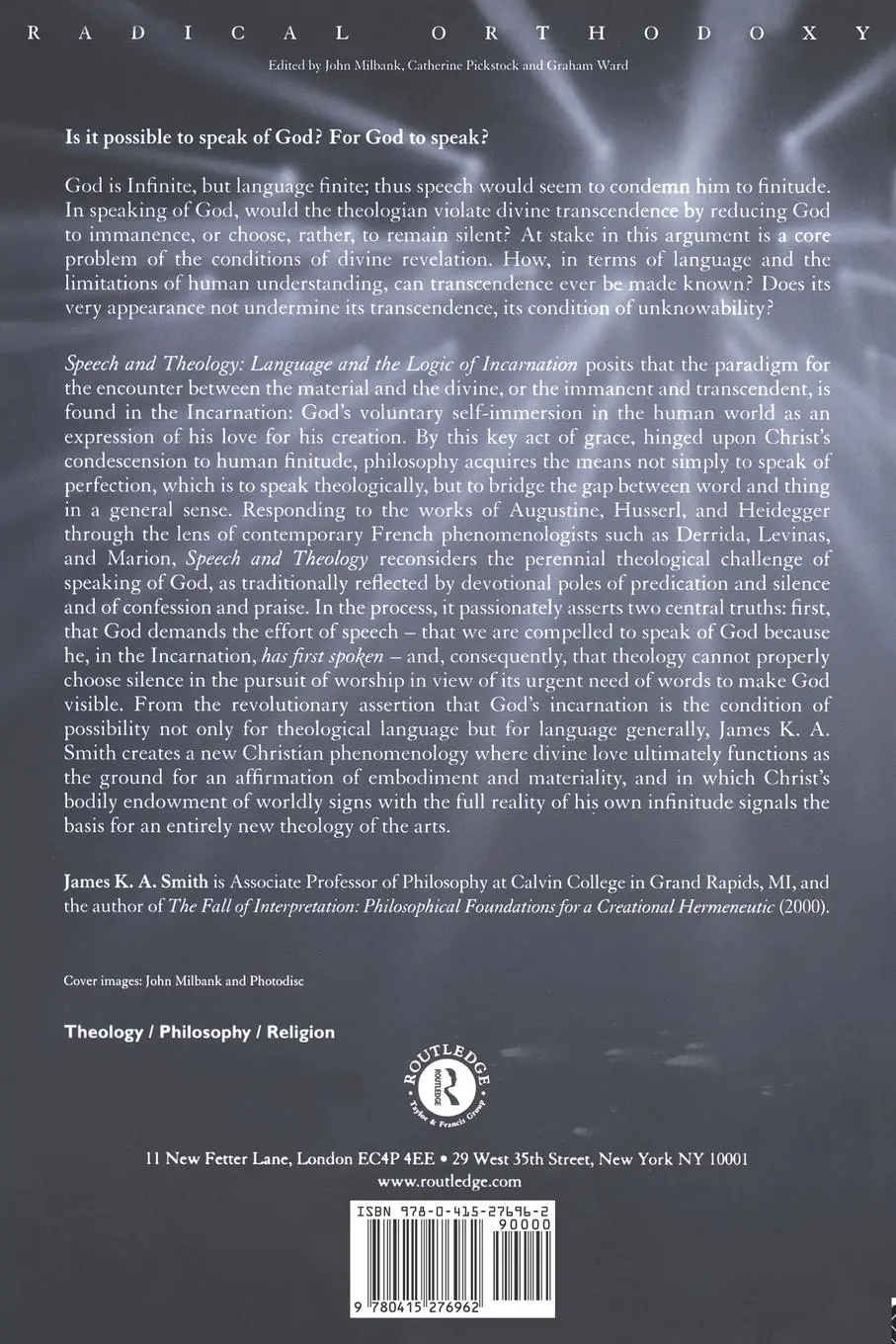 Rückseite: 9780415276962 | Speech and Theology | Language and the Logic of Incarnation | Smith