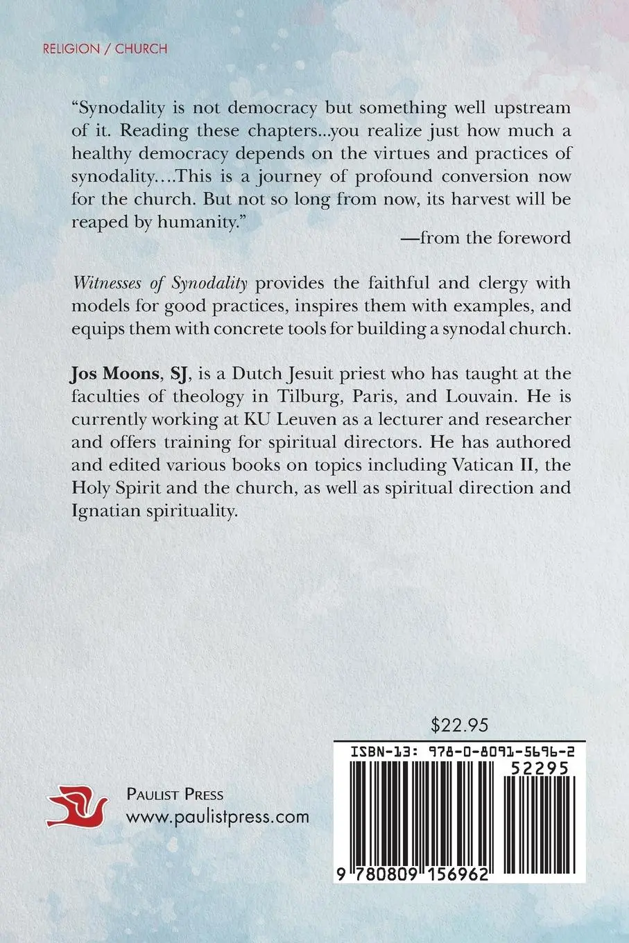 Rückseite: 9780809156962 | Witnesses of Synodality | Good Practices and Experiences | Jos Moons