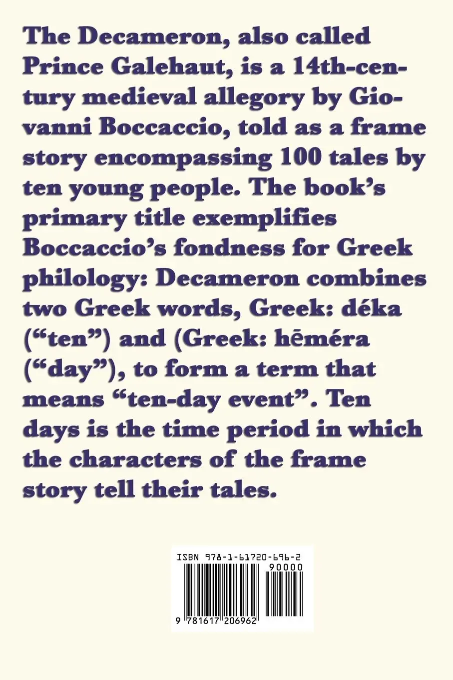 Rückseite: 9781617206962 | Decameron | One Hundred Tales from Plague-Stricken Florence | Buch