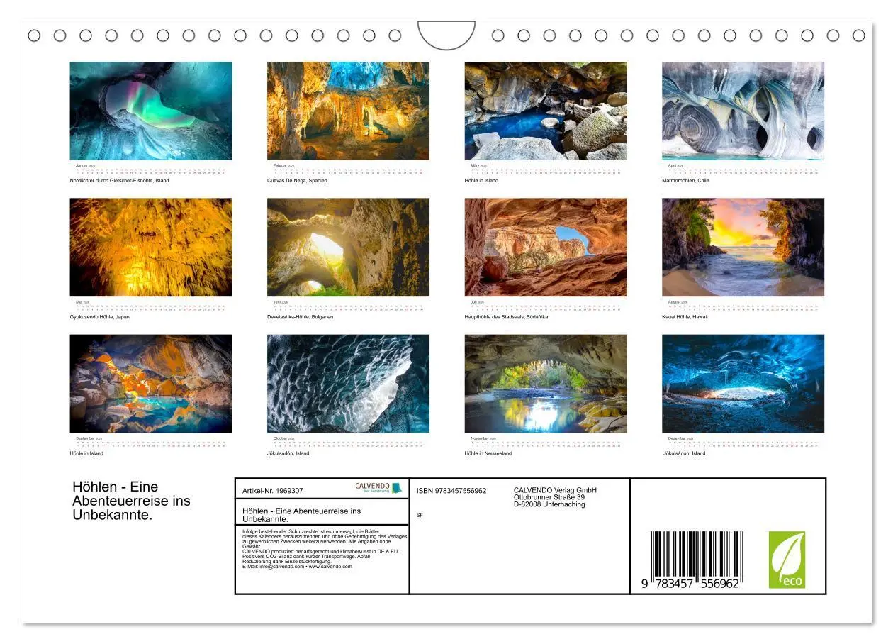 Bild: 9783457556962 | Höhlen - Eine Abenteuerreise ins Unbekannte. (Wandkalender 2026 DIN...