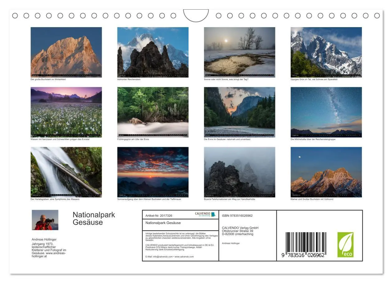 Bild: 9783516026962 | Nationalpark Gesäuse (Wandkalender 2026 DIN A4 quer), CALVENDO...