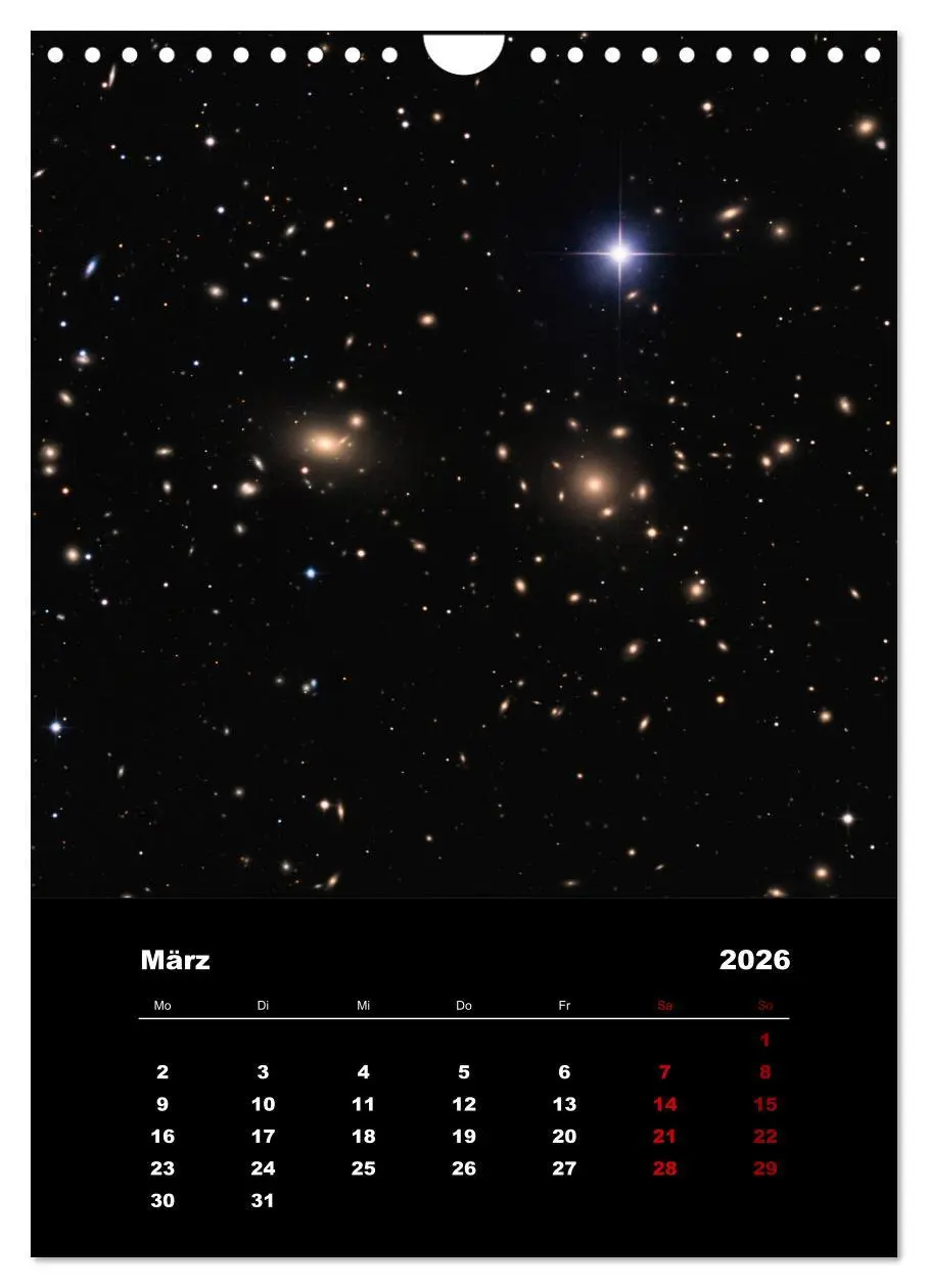 Bild: 9783516406962 | Das Universum (Wandkalender 2026 DIN A4 hoch), CALVENDO Monatskalender