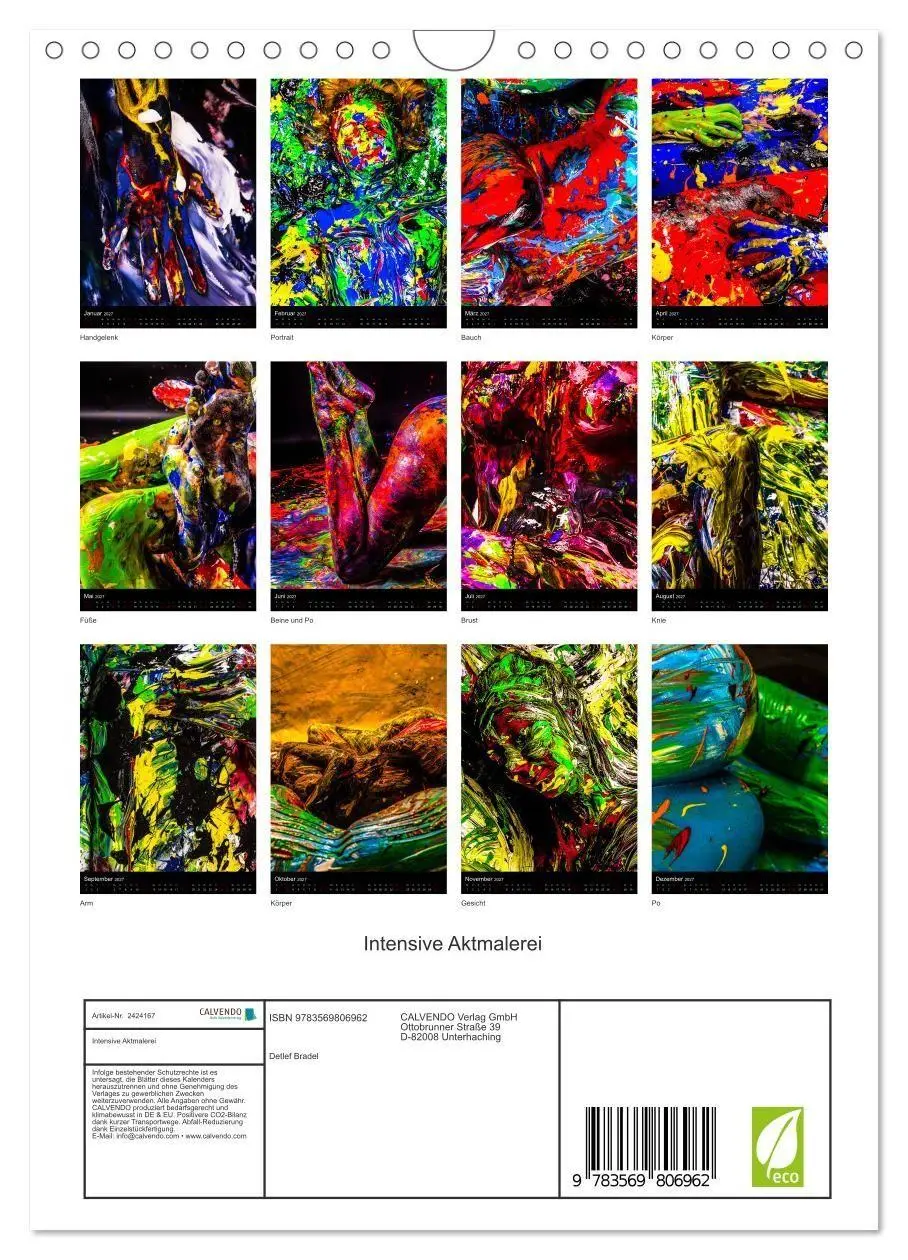 Bild: 9783569806962 | Intensive Aktmalerei (Wandkalender 2027 DIN A4 hoch), CALVENDO...