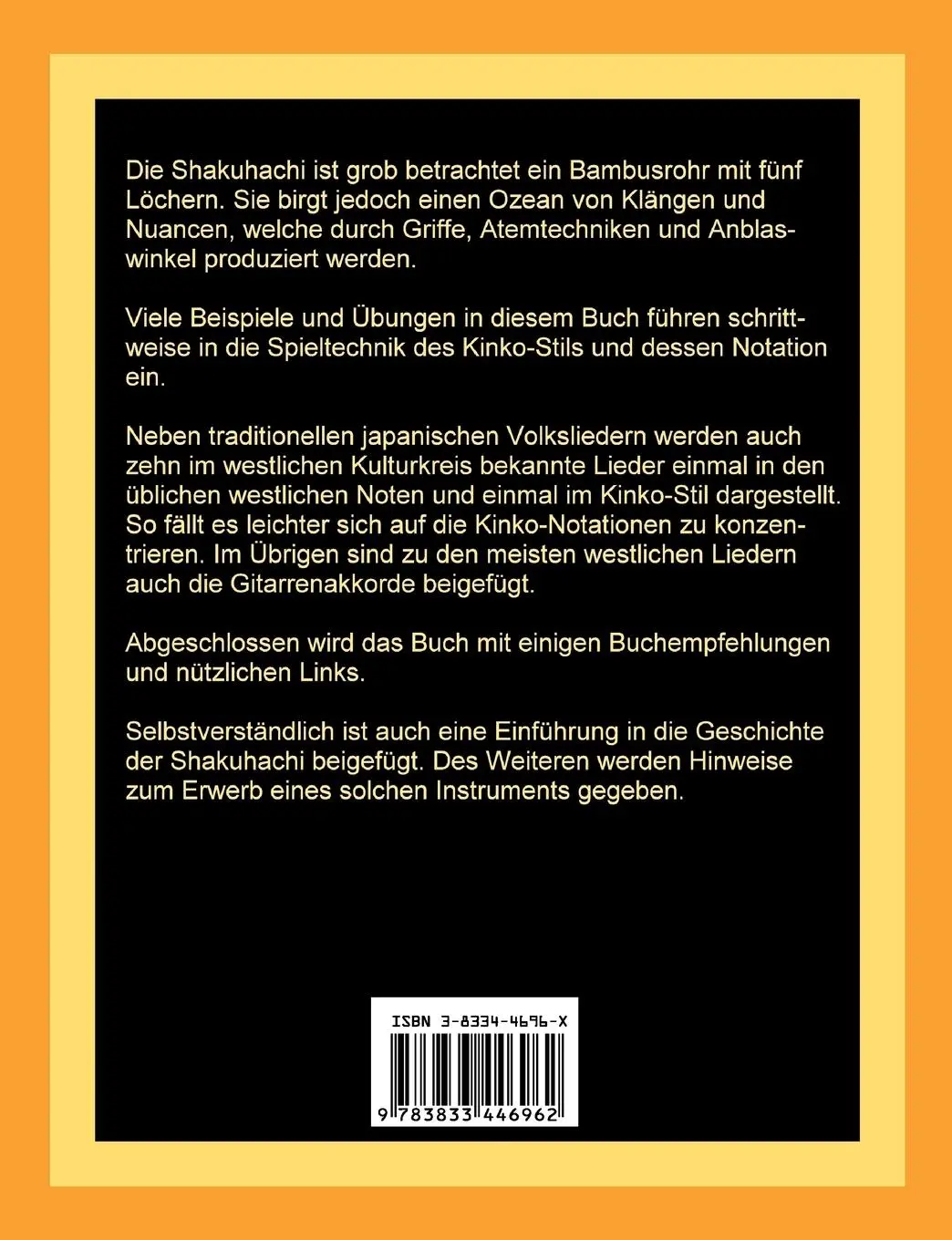 Rückseite: 9783833446962 | Shakuhachi | Der Kinko-Stil. Einführung und Schulung | Marwan Hassan
