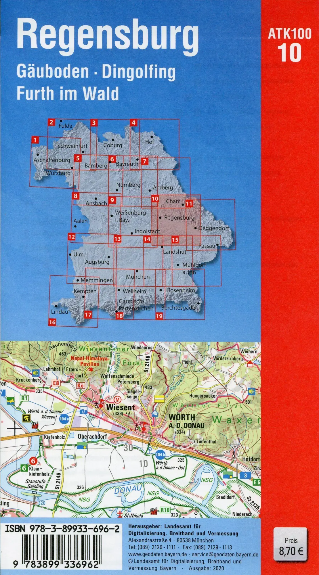 Bild: 9783899336962 | Regensburg 1 : 100 000 | Digitalisierung | (Land-)Karte | Deutsch