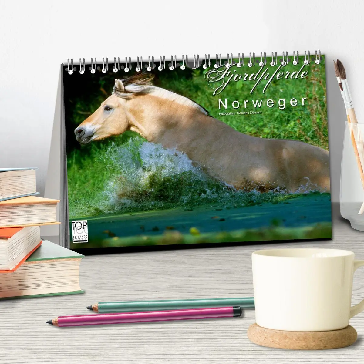 Bild: 9783516157062 | Fjordpferde - Norweger (Tischkalender 2026 DIN A5 quer), CALVENDO...