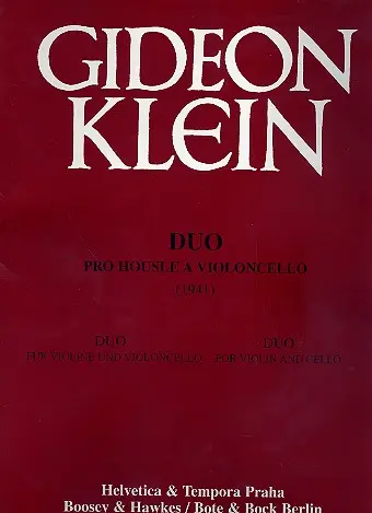 Cover: 9790202517062 | Duo | Gideon Klein | Buch | Bote und Bock | EAN 9790202517062