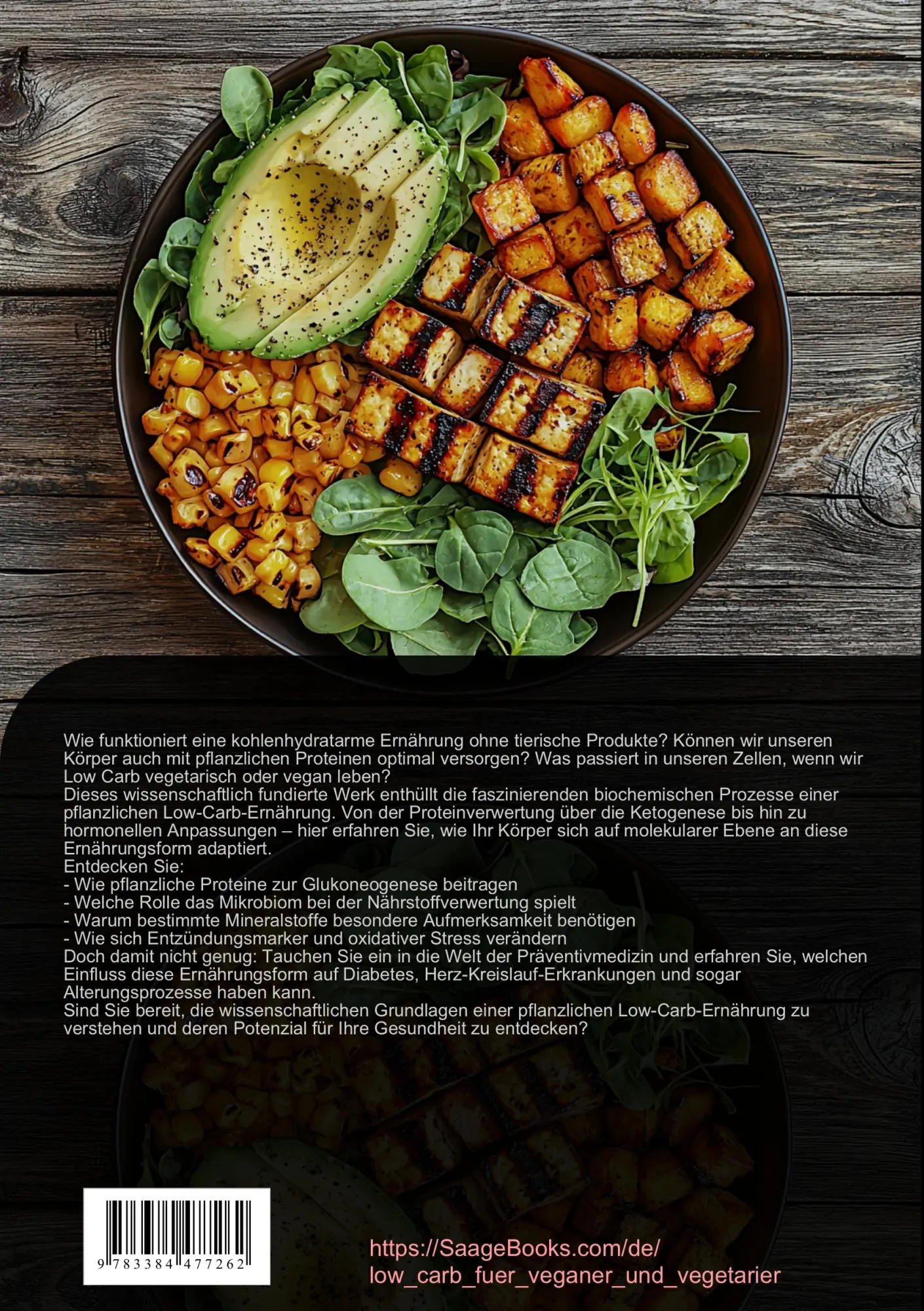 Rückseite: 9783384477262 | Low Carb vegetarisch &amp; vegan: Wissenschaftliche Grundlagen der...