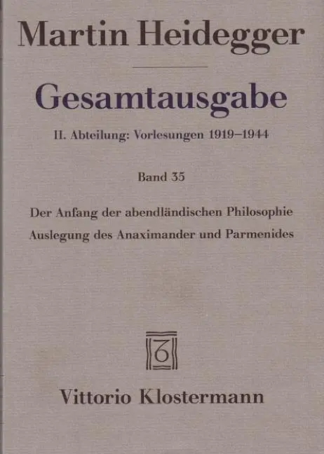 Cover: 9783465037262 | Gesamtausgabe. 4 Abteilungen / Der Anfang der abendländischen...