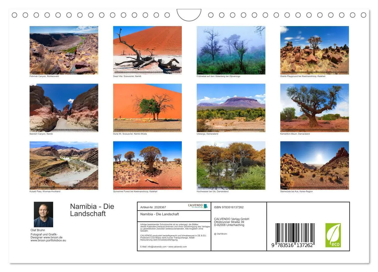 Bild: 9783516137262 | Namibia - Die Landschaft (Wandkalender 2026 DIN A4 quer), CALVENDO...