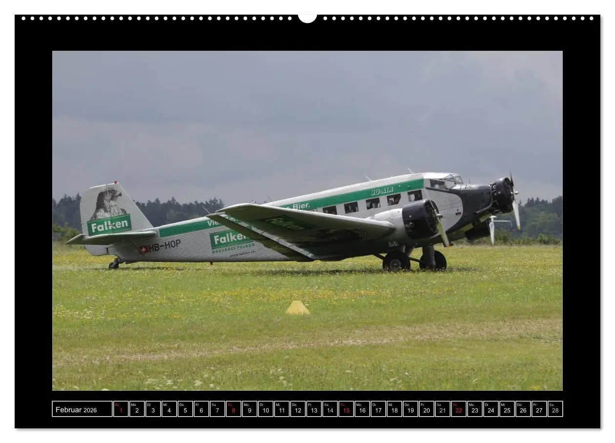 Bild: 9783516207262 | JU-AIR Ju-52 (Wandkalender 2026 DIN A2 quer), CALVENDO Monatskalender