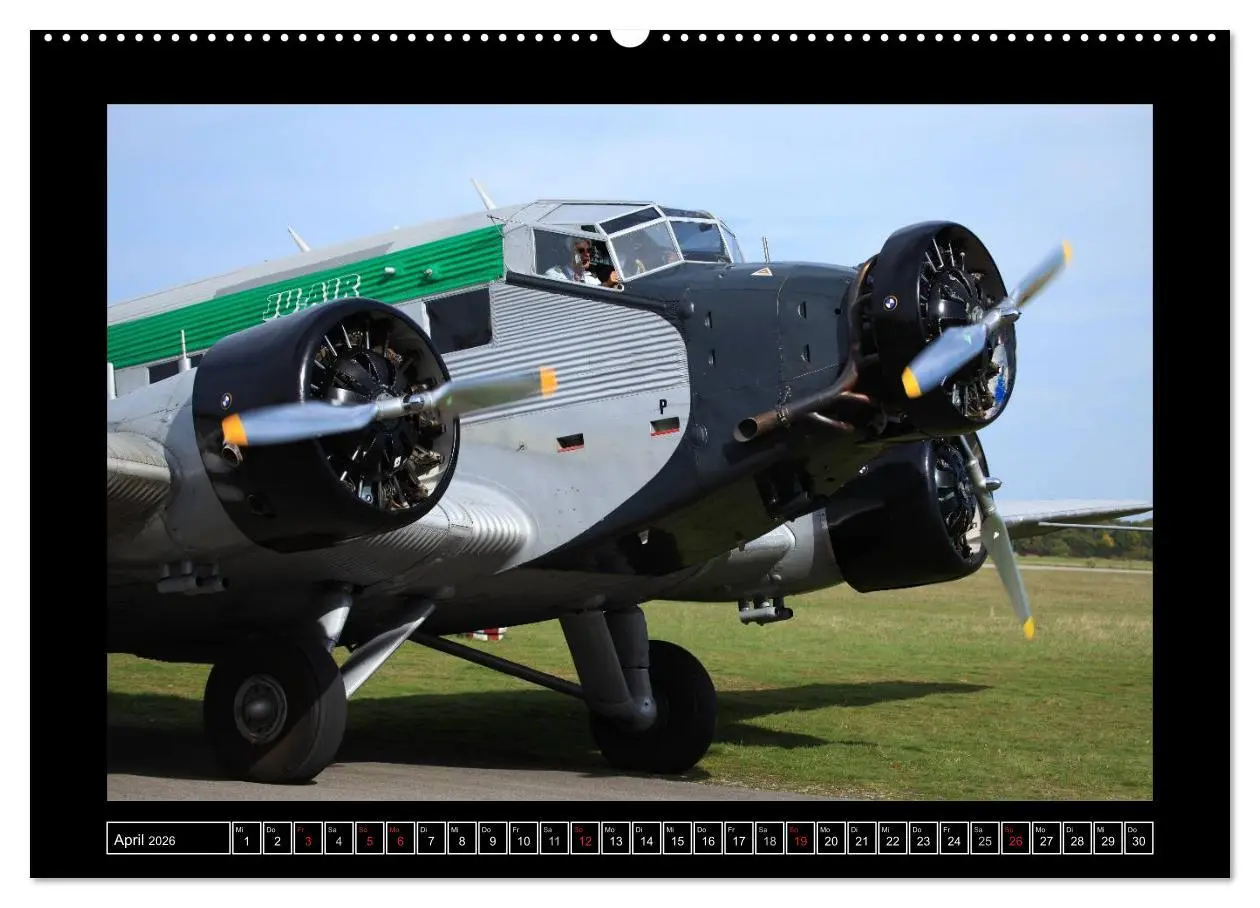Bild: 9783516207262 | JU-AIR Ju-52 (Wandkalender 2026 DIN A2 quer), CALVENDO Monatskalender