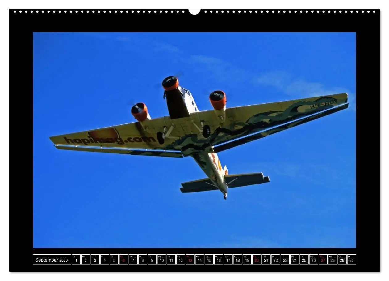 Bild: 9783516207262 | JU-AIR Ju-52 (Wandkalender 2026 DIN A2 quer), CALVENDO Monatskalender