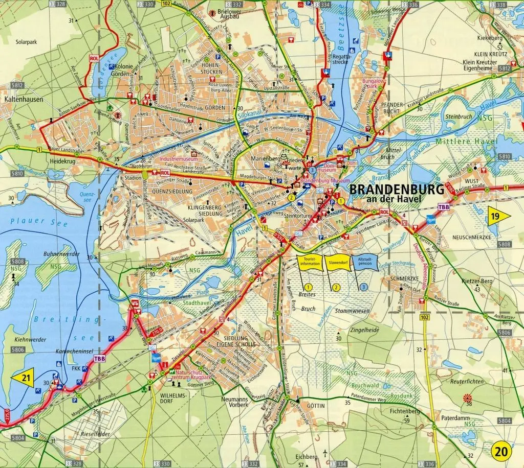 Bild: 9783899207262 | Radtourenkarte Havelradweg, Von der Quelle bis zur Mündung 1 : 60 000