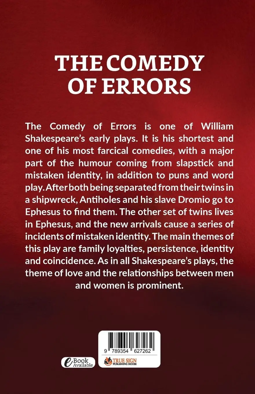 Rückseite: 9789354627262 | The Comedy of Errors | William Shakespeare | Taschenbuch | Englisch