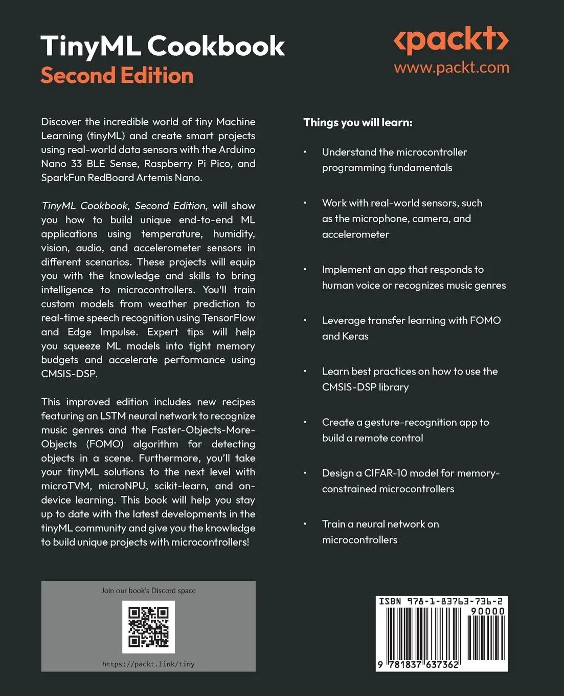 Rückseite: 9781837637362 | TinyML Cookbook - Second Edition | Gian Marco Iodice | Taschenbuch