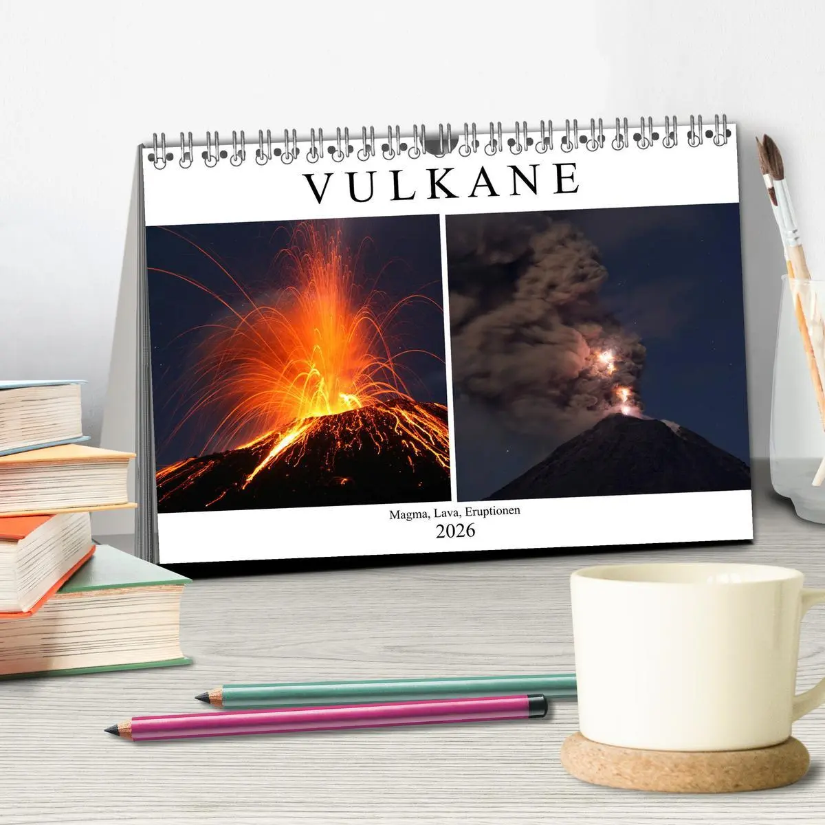 Bild: 9783457897362 | Vulkane - Magma, Lava, Eruptionen (Tischkalender 2026 DIN A5 quer),...