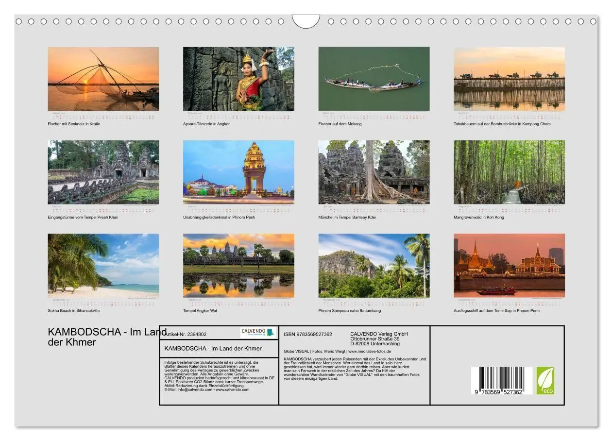Bild: 9783569527362 | KAMBODSCHA - Im Land der Khmer (Wandkalender 2027 DIN A3 quer),...