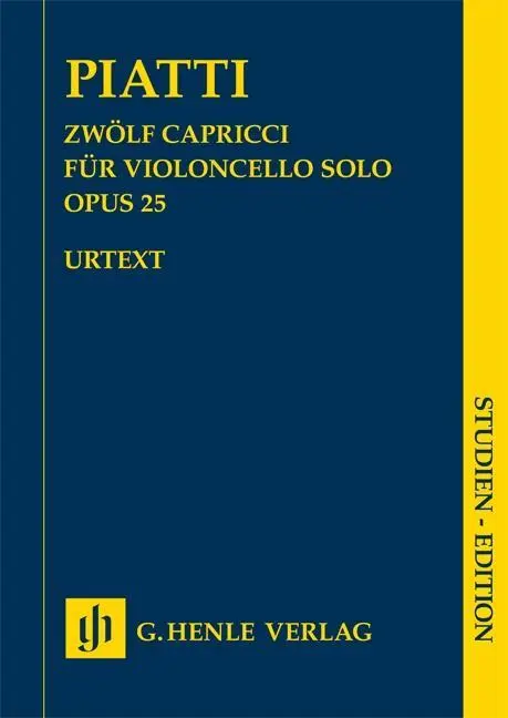 Cover: 9790201897462 | Piatti, A: Zwölf Capricci op. 25 für Violoncello solo | Alfredo Piatti